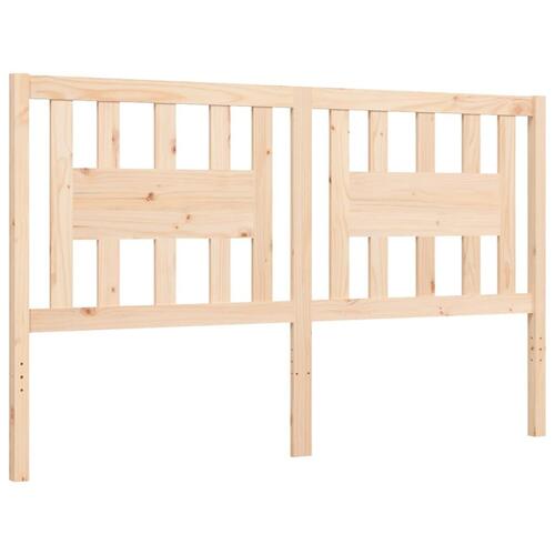 Sengeramme med sengegavl 160x200 cm massivt træ