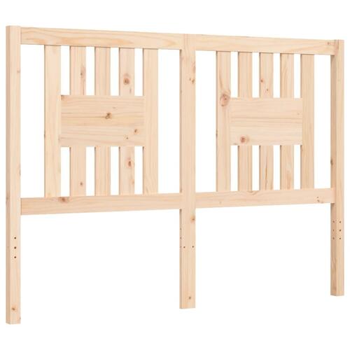 Sengeramme med sengegavl 120x200 cm massivt træ hvid