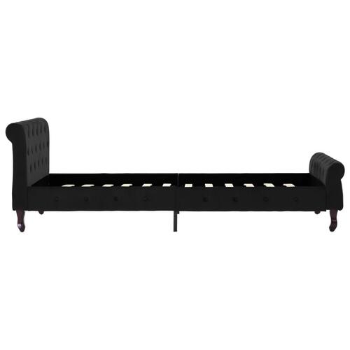 Sengestel 100x200 cm fløjl sort