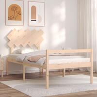 Seniorseng med sengegavl 100x200 cm massivt træ