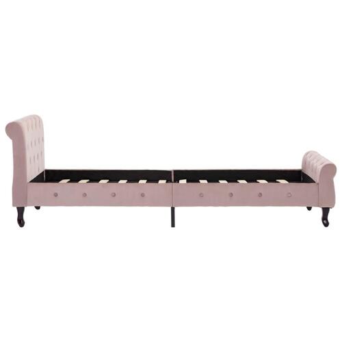 Sengestel 90x200 cm fløjl pink
