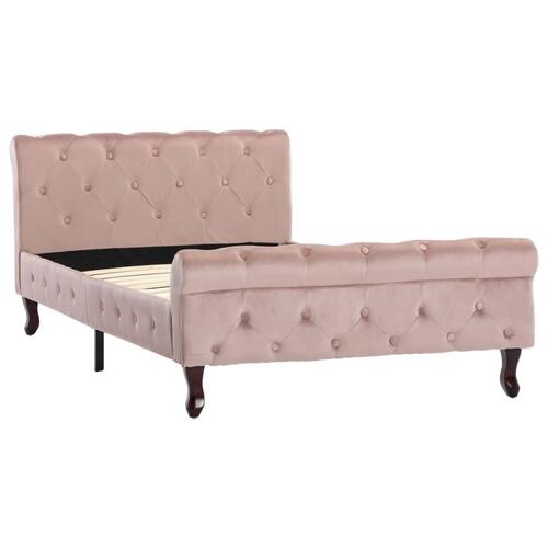 Sengestel 100x200 cm fløjl pink
