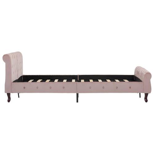 Sengestel 120x200 cm pink fløjl