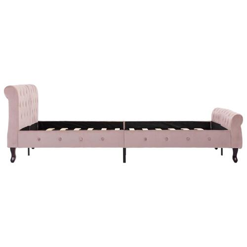 Sengestel 140x200 cm fløjl pink