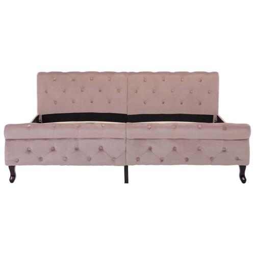 Sengestel 180x200 cm fløjl pink