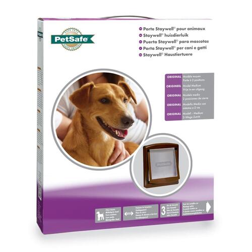 PetSafe 2-vejskæledyrsdør 755 mellem 26,7 x 22,8 cm brun 5021