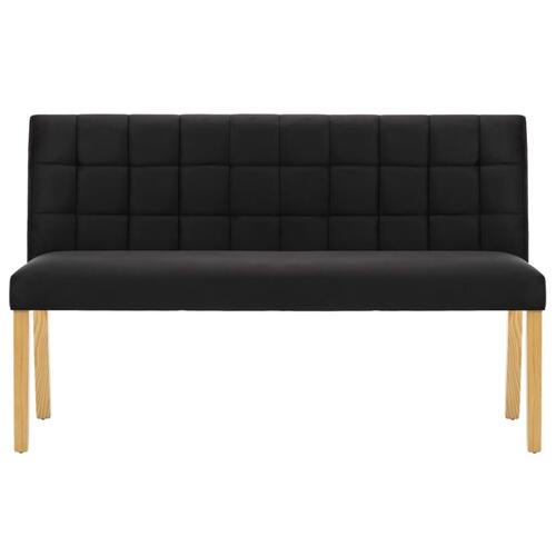Bænk 140 cm fløjl sort