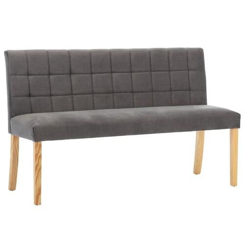 Bænk 140 cm fløjl grå