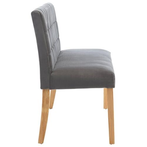 Bænk 140 cm fløjl grå