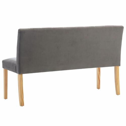 Bænk 140 cm fløjl grå