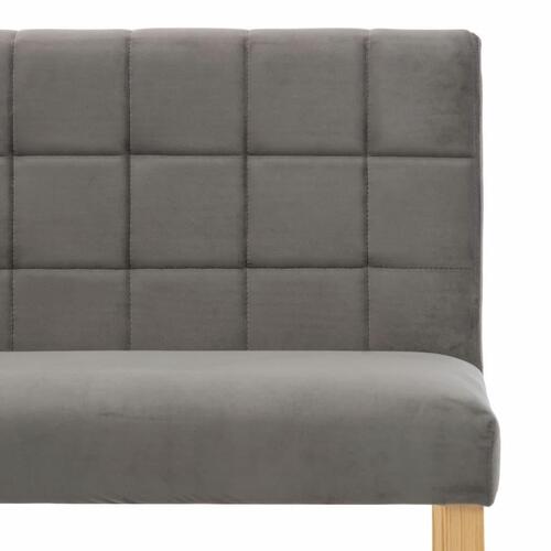 Bænk 140 cm fløjl grå