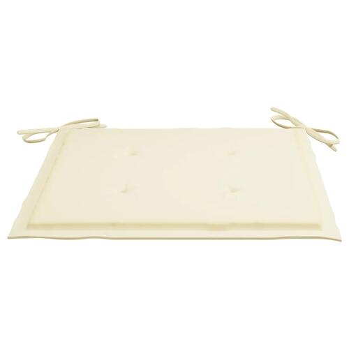 Hynder til havestol 2 stk. 40x40x4 cm stof cremefarvet (OUTLET A+)