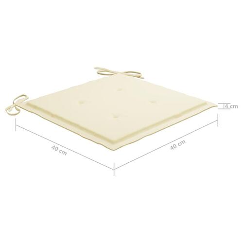 Hynder til havestol 2 stk. 40x40x4 cm stof cremefarvet (OUTLET A+)