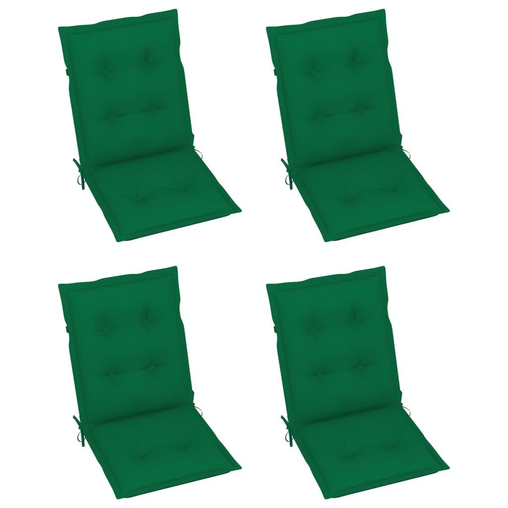 Hynder til havestol 4 stk. 100x50x7 cm grøn (OUTLET A)