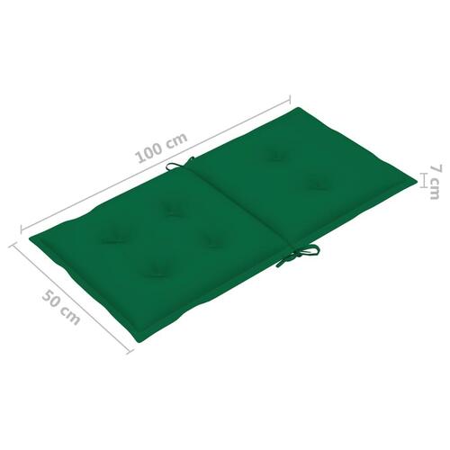 Hynder til havestol 4 stk. 100x50x7 cm grøn (OUTLET A)