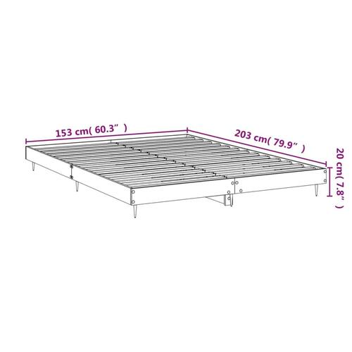 Sengeramme 150x200 cm uden madras konstrueret træ sonoma-eg