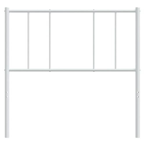 Sengegavl 107 cm metal hvid