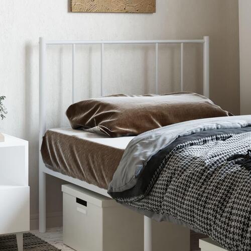 Sengegavl 90 cm metal hvid