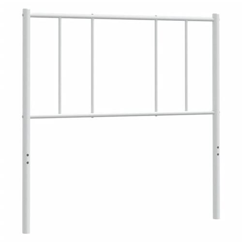 Sengegavl 90 cm metal hvid