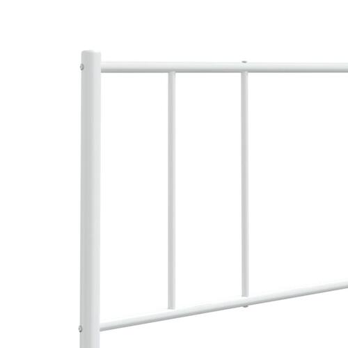 Sengegavl 90 cm metal hvid