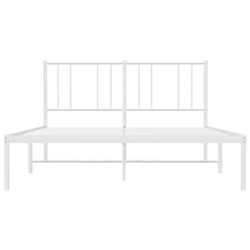 Sengeramme med sengegavl 120x190 cm metal hvid