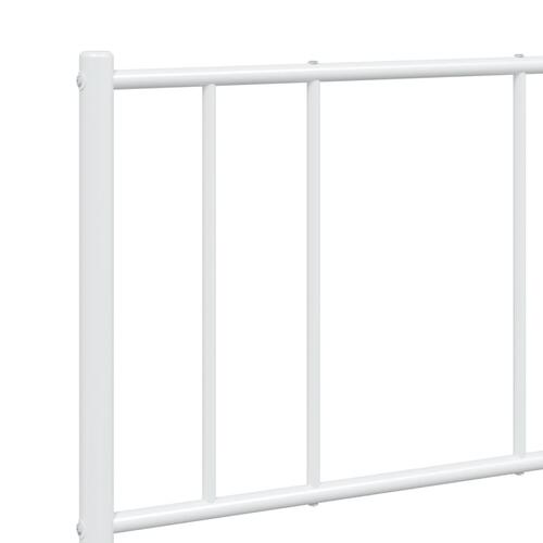 Sengeramme med sengegavl 120x190 cm metal hvid