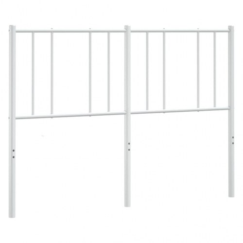 Sengegavl 140 cm metal hvid