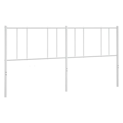 Sengegavl 193 cm metal hvid