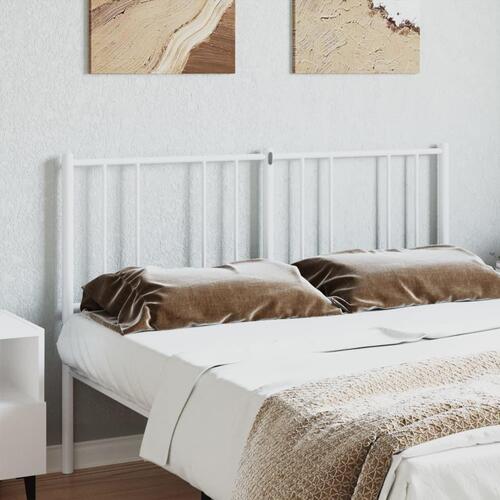 Sengegavl 150 cm metal hvid