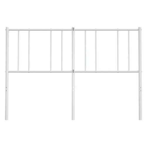 Sengegavl 150 cm metal hvid