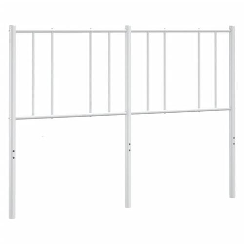 Sengegavl 150 cm metal hvid