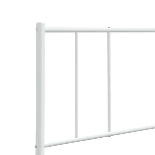 Sengegavl 150 cm metal hvid