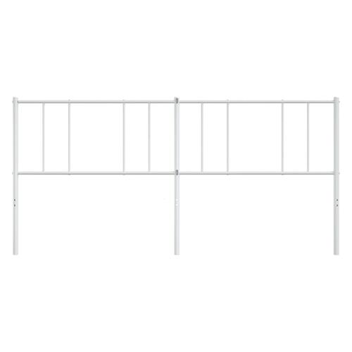 Sengegavl 180 cm metal hvid