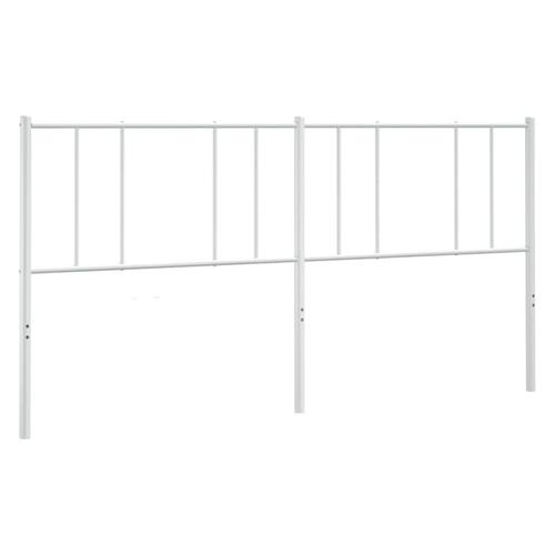 Sengegavl 180 cm metal hvid