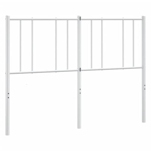 Sengegavl 160 cm metal hvid