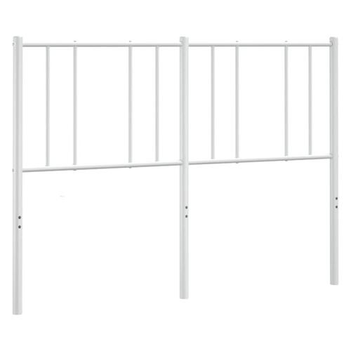 Sengegavl 160 cm metal hvid
