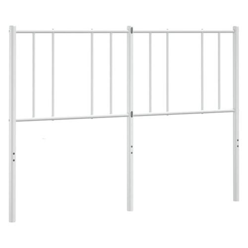 Sengegavl 135 cm metal hvid