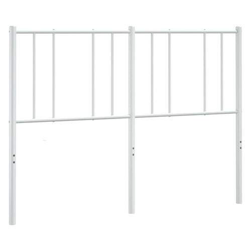 Sengegavl 135 cm metal hvid