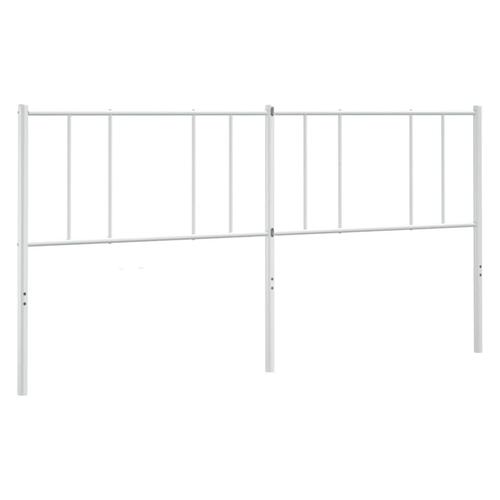 Sengegavl 200 cm metal hvid