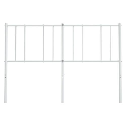Sengegavl 120 cm metal hvid