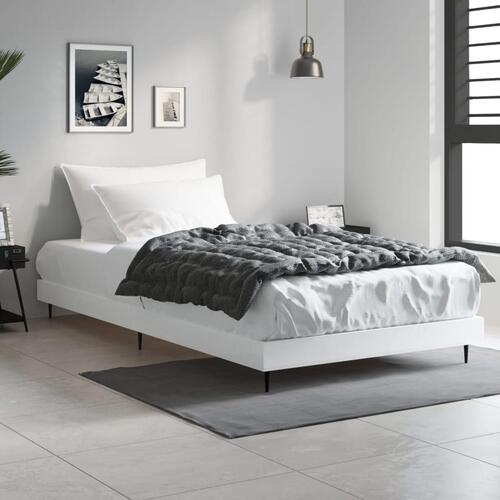 Sengeramme 90x200 cm konstrueret træ hvid