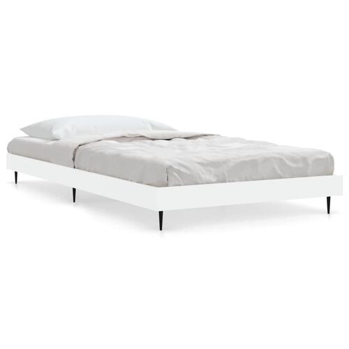 Sengeramme 90x200 cm konstrueret træ hvid