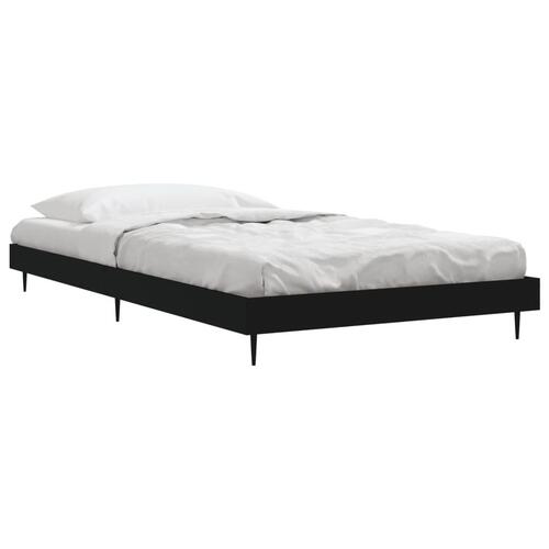 Sengeramme 90x200 cm konstrueret træ sort