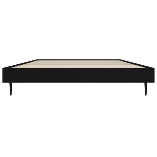 Sengeramme 90x200 cm konstrueret træ sort