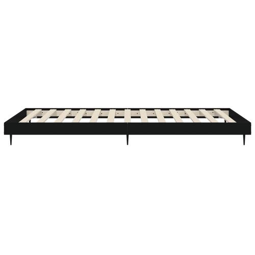 Sengeramme 90x200 cm konstrueret træ sort