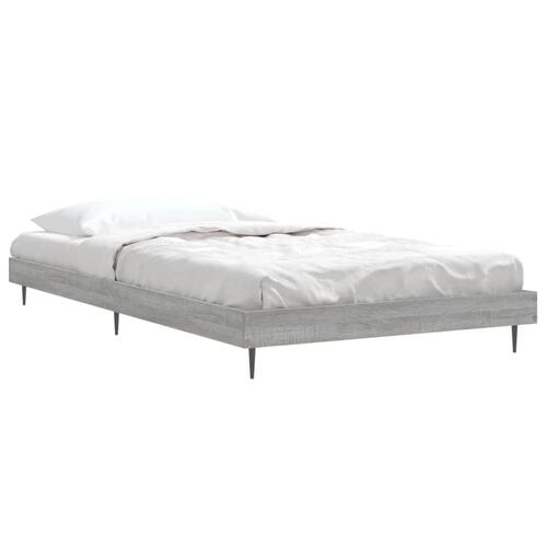 Sengeramme 90x200 cm konstrueret træ grå sonoma-eg