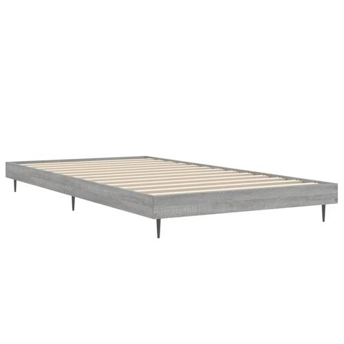 Sengeramme 90x200 cm konstrueret træ grå sonoma-eg