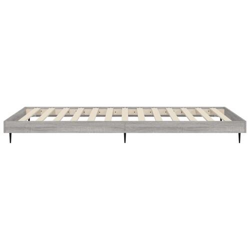 Sengeramme 90x200 cm konstrueret træ grå sonoma-eg