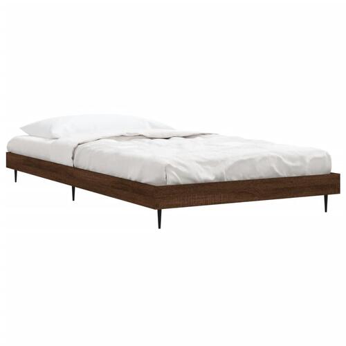 Sengeramme 90x200 cm uden madras konstrueret træ brunt eg