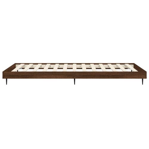 Sengeramme 90x200 cm uden madras konstrueret træ brunt eg